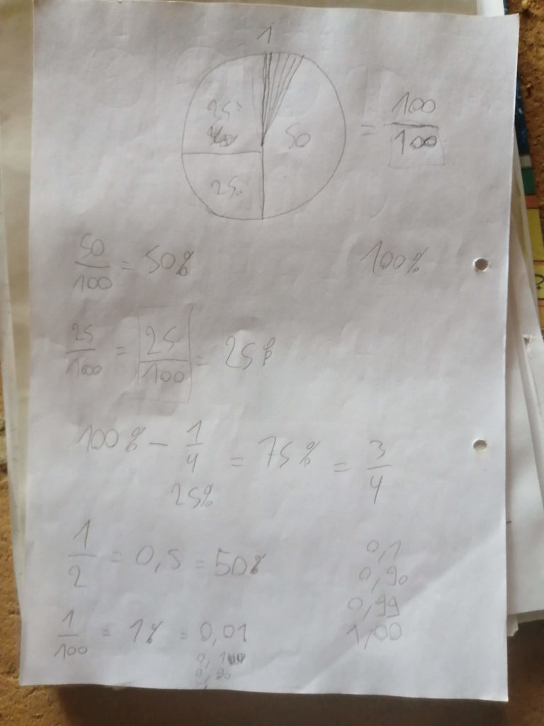 Fractions, decimals and percentages